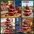 Jingle Jollys 2X Folding Christmas Tree 47CM Xmas Table Decorations Red&Green