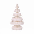 Jingle Jollys Paper Christmas Tree 114CM w/ Star Topper LEDs Xmas Decorations Kit Home Office White