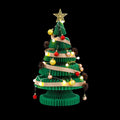 Jingle Jollys Paper Christmas Tree 62CM w/ Star Topper LEDs Xmas Decorations Kit Home Office Green