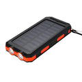 10000mAh Solar Power Bank Portable Dual USB Phone Charger LED Light