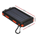 10000mAh Solar Power Bank Portable Dual USB Phone Charger LED Light