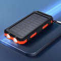 10000mAh Solar Power Bank Portable Dual USB Phone Charger LED Light