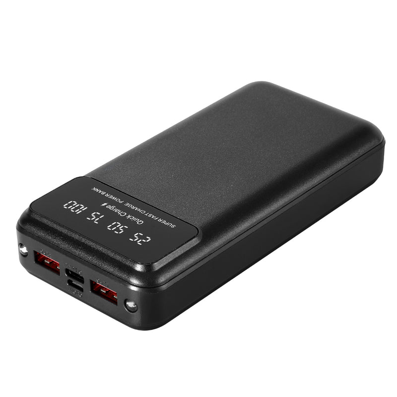 20000mAh Power Bank PD22.5W Quick Charge Fast Charger Phone Black
