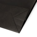 50pc Paper Bags Black Reusable Fabric Handle Shopping Gift Bulk