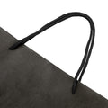 50pc Paper Bags Black Reusable Fabric Handle Shopping Gift Bulk