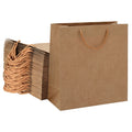 50pc Bulk Kraft Paper Bags Brown Shopping Gift Bags Reusable