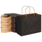 50pcs Black Paper Gift Bags Bulk Reusable Shopping Handles