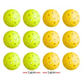 Everfit 12PC Pickleballs 40-Hole Green Yellow Indoor Outdoor PE