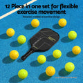 Everfit 12PC Pickleballs 40-Hole Green Yellow Indoor Outdoor PE