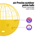 Everfit 12PC Pickleballs 40-Hole Green Yellow Indoor Outdoor PE