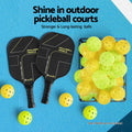 Everfit 12PC Pickleballs 40-Hole Green Yellow Indoor Outdoor PE