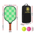 Everfit Pickleball Paddle Set 2PCS Fiberglass Rackets Balls Bag Kit