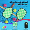 Everfit Pickleball Paddle Set 2PCS Fiberglass Rackets Balls Bag Kit