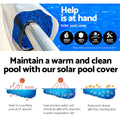 Aquabuddy Pool Cover 500 Micron 10x4m Solar Blanket Blue Silver