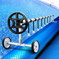 Aquabuddy Pool Cover 500 Micron 10x4m Blue Solar Blanket Roller