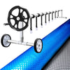 Aquabuddy Pool Cover 500 Micron 10.5x4.2m Silver Swimming Pool Solar Blanket 5.5m Roller
