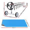 Aquabuddy Pool Cover 500 Micron 10.5x4.2m Silver Swimming Pool Solar Blanket 5.5m Roller
