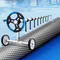Aqua Buddy Solar Pool Cover 10.5x4.2m 600 Micron Blue Roller