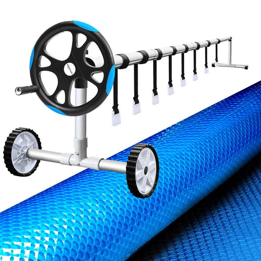 Aquabuddy Pool Cover 500 Micron 11x4.8m Solar Blanket Roller Blue