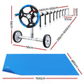 Aquabuddy Pool Cover 500 Micron 11x4.8m Solar Blanket Roller Blue