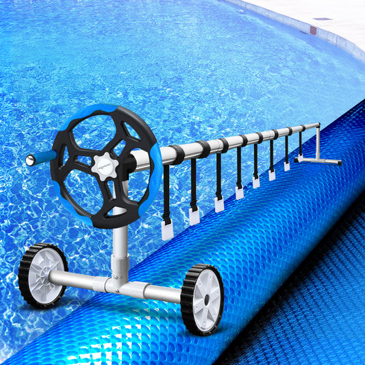 Aquabuddy Pool Cover 500 Micron 11x4.8m Solar Blanket Roller Blue