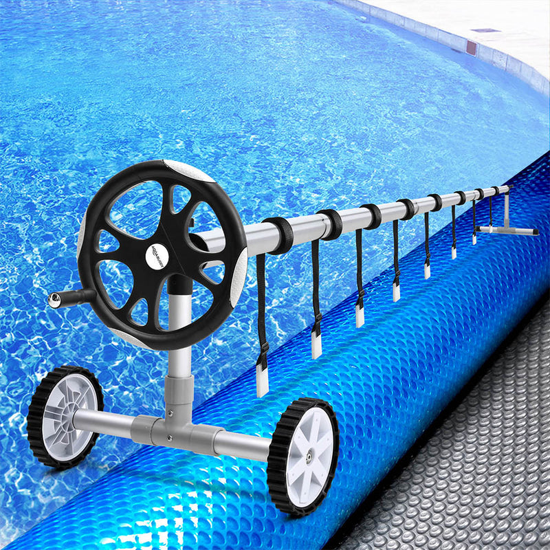 Aqua Buddy Pool Cover 11x6.2m 400 Micron Solar Blanket Roller