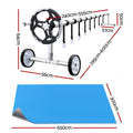 Aquabuddy Pool Cover 6.5x3m 400 Micron Silver Swimming Pool Solar Blanket 5.5m Roller