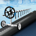 Aqua Buddy Pool Cover 500 Micron 6.5x3m w/ Blue Roller 5.55m Swimming Pools Black Solar Blanket