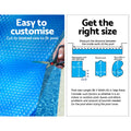 Aquabuddy Pool Cover 6.5x3m 400 Micron Solar Blanket Roller