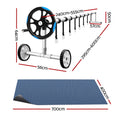 Aqua Buddy Pool Cover 7x4m 600 Micron Solar Blanket w/ Roller