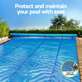 Aqua Buddy Pool Cover 600 Micron 7x4m w/ Roller 4m Swimming Pools Sliver Solar Blanket