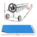 Aqua Buddy Pool Cover 600 Micron 7x4m w/ Roller 5.55m Swimming Pools Sliver Solar Blanket