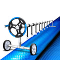 Aquabuddy Pool Cover 8x4.2m 400 Micron Solar Blanket Blue Roller