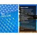 Aquabuddy Pool Cover 8x4.2m 400 Micron Solar Blanket Blue Roller