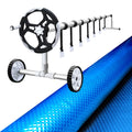 Aquabuddy Pool Cover 8x4.2m 400 Micron Blue Solar Blanket Roller