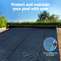 Aqua Buddy Pool Cover 600 Micron 8x4.2m w/ Roller 5.55m Swimming Pools Black Solar Blanket