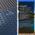 Aqua Buddy Pool Cover 600 Micron 8x4.2m w/ Roller 5.55m Swimming Pools Black Solar Blanket