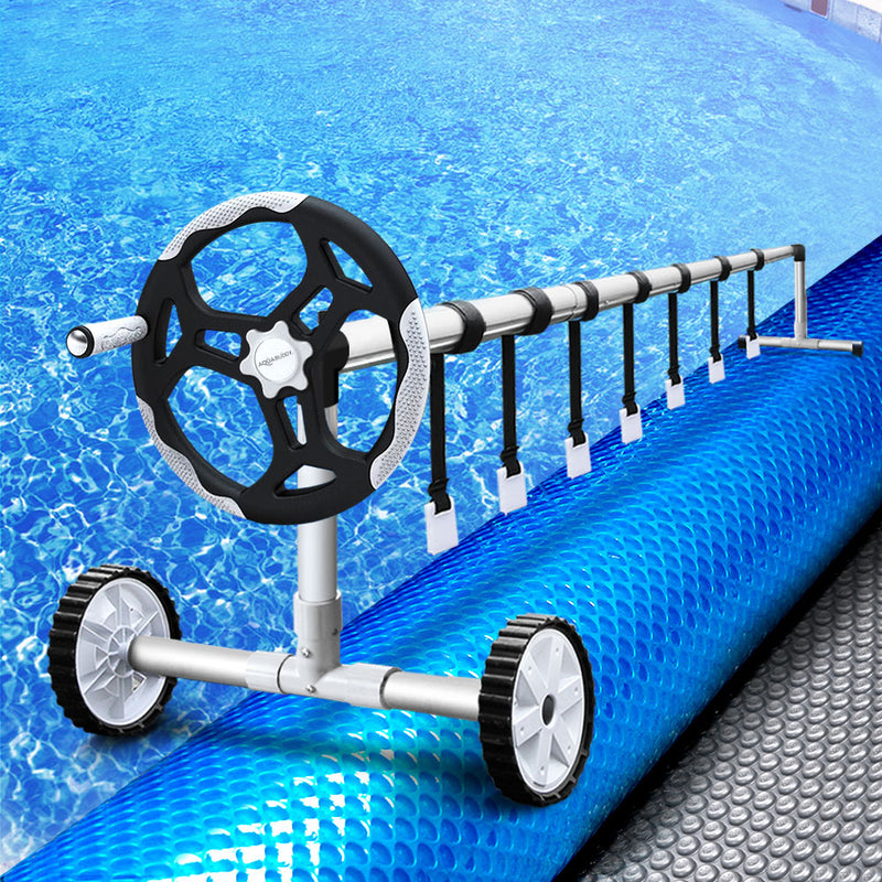 Aquabuddy Pool Cover 500 Micron 8.5x4.2m Solar Blanket Roller