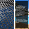 Aqua Buddy Pool Cover 500 Micron 8.5x4.2m w/ Roller 5.55m Swimming Pools Black Solar Blanket