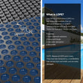 Aqua Buddy Pool Cover 500 Micron 8.5x4.2m w/ Blue Roller 5.55m Swimming Pools Black Solar Blanket