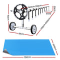 Aquabuddy Pool Cover 500 Micron 9.5x5mSilver Swimming Pool Solar Blanket 5.5m Roller