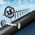 Aqua Buddy Pool Cover 500 Micron 9.5x5m w/ Roller 5.55m Swimming Pools Black Solar Blanket