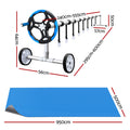 Aqua Buddy Pool Cover 600 Micron 9.5x5m w/ Blue Roller 5.55m Swimming Pools Sliver Solar Blanket