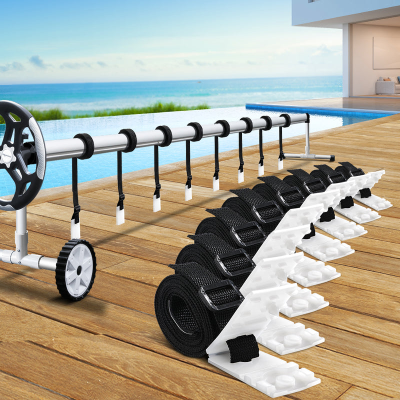 Aquabuddy Pool Cover Roller Attachment Reel Straps Kit 8pcs