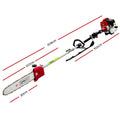 Giantz 12 Inch Pole Chainsaw 2 Stroke Petrol Tree Pruner 9 In 1