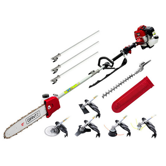 Giantz 12" Pole Chainsaw 2 Stroke Petrol 7 in 1 Tree Pruner