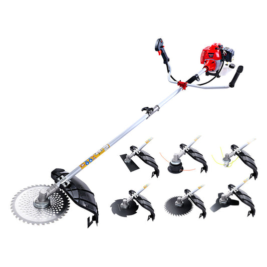 Giantz 2 Stroke Petrol Pole Chainsaw Hedge Trimmer 7 in 1