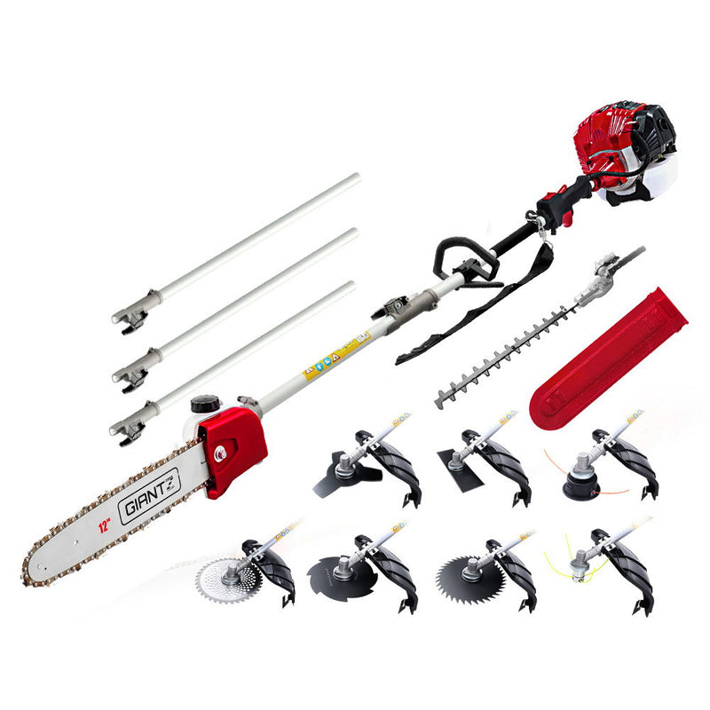 Giantz 9in1 Pole Chainsaw 2 Stroke Petrol Hedge Trimmer Tree