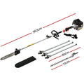 Giantz Petrol Pole Chainsaw Hedge Trimmer Pruner Brush Cutter Red