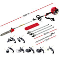 Giantz 65CC Pole Chainsaw Hedge Trimmer Brush Cutter 9-in-1 5.6m